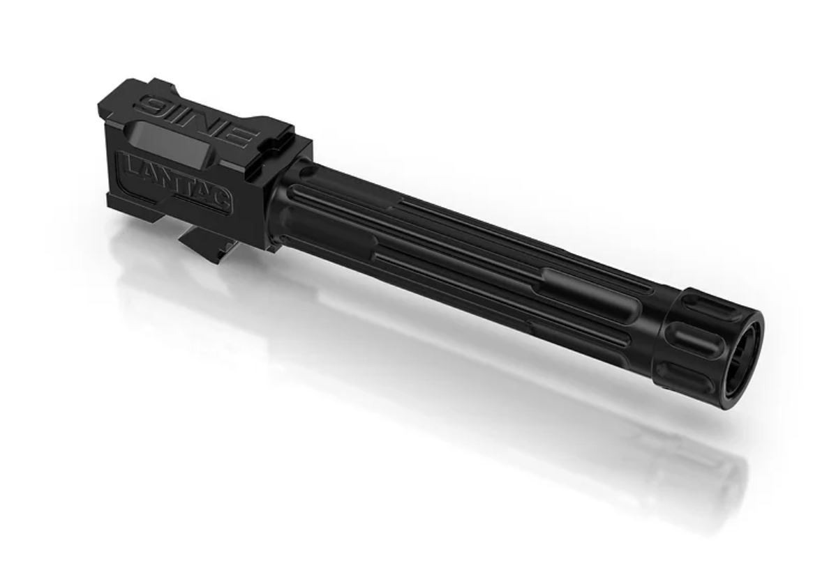LANTAC 9INE Glock G19 Fluted Barrel 416R - Threaded | Black DLC-img-1