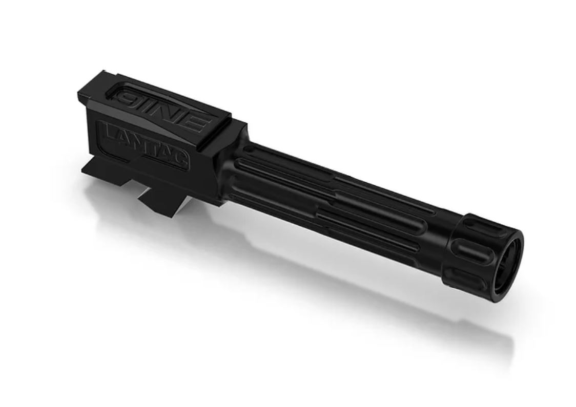LANTAC 9INE Glock G43 Fluted Barrel 416R - Threaded | Black DLC-img-1