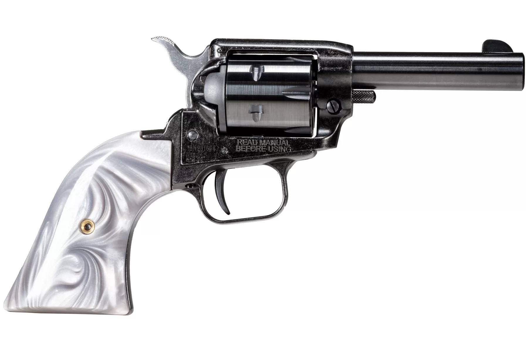 Heritage Barkeep Revolver - Black | .22 LR 3.6" Barrel 6rd Gray Pearl Grip-img-1