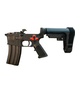 Franklin Armory BFSIII Equipped PISTOL Complete AR15 Lower Receiver - Black | Installed AR-ESSENTIALS Binary Trigger | SBA3 Brace