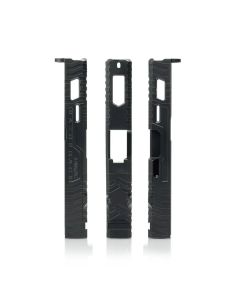 LANTAC Razorback Glock G19 Slide - Black | Stripped | Windowed | Fits Gen 4