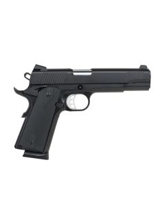 Right side of Tisas 1911 DUTY B45 45ACP, 5", Cerakote Black, Black Rubber Grips, Enhanced Features 10100528