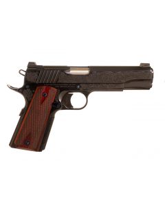 Standard Manufacturing 1911 Pistol - Blued Finish | .45ACP | 5" Barrel | 7rd | Rosewood Grips | Custom Engraved