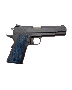 Standard Manufacturing 1911 HPX Pistol - Sandblast Finish | .45ACP | 5" Stainless Barrel | 7rd | Front Slide Serrations | Honeycombed Blue / Black Grips