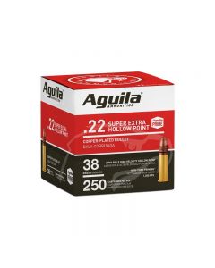 Aguila Ammunition .22 Super Extra Rifle Ammo - 38 Grain | Copper Plated Hollow Point