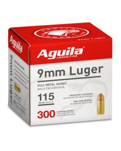 Box of  Aguila 9MM FMJ 115GR BP300 1E097700
