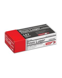 Aguila Ammunition 9mm Luger Subsonic Handgun Ammo - 147 Grain | FMJ Flat Point