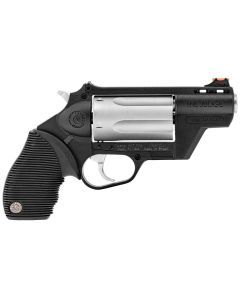Taurus Public Defender Revolver - Black / Stainless | 45 Colt / 410 Ga | 2.5" Barrel | 5rd | Rubber Grip | Fiber Optic Sight | Poly Frame
