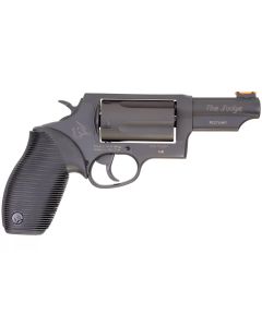 Taurus Judge Revolver - Matte Black | 45 Colt / 410 Ga | 3" Barrel | 5rd | Rubber Grip | Fiber Optic Sight