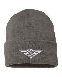 2AW Knit Beanie - Charcoal w/ White Logo