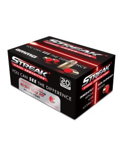 Ammo Inc STREAK Defense .40 S&W Handgun Ammo - 180 Grain | FMJ | Red