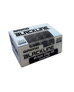 Ammo Inc BlackLine .45 ACP Handgun Ammo - 230 Grain | JHP