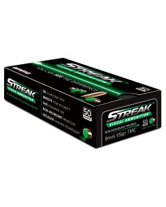 Ammo Inc STREAK Target 9mm Luger Handgun Ammo - 115 Grain | TMC | Green