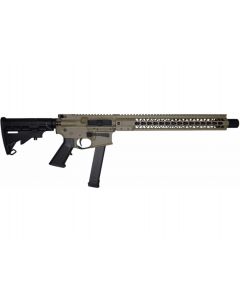 Brigade MFG BM-9 Forged Aluminum AR Rifle - FDE | 9mm | 16" Barrel | 15" U-LOC Rail | Faux Can | Accepts Glock Mags