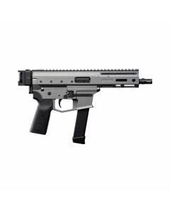 Angstadt Arms MDP-9 Billet Aluminum AR SBR - Grey | 9mm | 6" Barrel | Accepts Glock Mags | Folding Lage Stock
