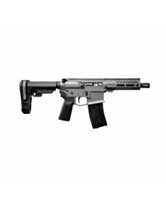 Angstadt Arms UDP-300 Billet Aluminum AR Pistol - Grey | 300 BLK | 6" barrel | 5.5" M-LOK Rail | SBA3 Arm Brace | A2 Flash Hider