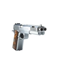 Arsenal Firearms Dueller Prismatic Double Barrel Pistol - Stainless | .45ACP | 6.5" Twin Ported Barrels | 7+7 Parallel Mag | Walnut Grips