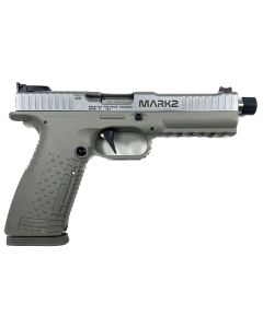 Arsenal Firearms Strike One Mark II Pistol - Silver / Stainless | 9mm | 5.5" Threaded Barrel | 2 x 17rd Mags | Straight Trigger | Fiber Optic Front Sight