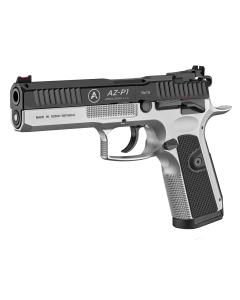 Arma Zeka AZ-P1 Optics Pistol - Black / Silver | 9mm| 5" Barrels | 2 x 19rd Mag | Fiber Optic Front Sight & Adj. Rear Sight