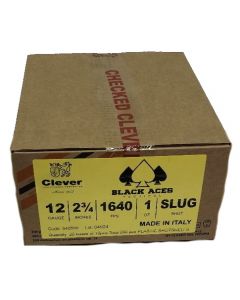 Black Aces Tactical 12ga Slugs 2.75 inch Shotgun Shells - SLUG | 1640 fps | Zinc coated steel casing | 1 Case (20 boxes/200rds)