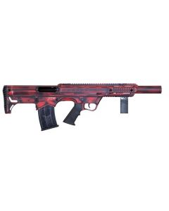 Black Aces Pro Series Bullpup Semi-Auto Shotgun - Distressed Red | 12ga | 18.5" Barrel | Barrel Shroud