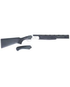 Black Aces Tactical O/U Shotgun - Silver Receiver | 12ga | 18.5" Barrel | Black Furniture