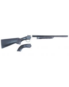 Black Aces Tactical Side-By-Side Shotgun - Silver Receiver | 12ga | 18.5" Barrel | Black Furniture
