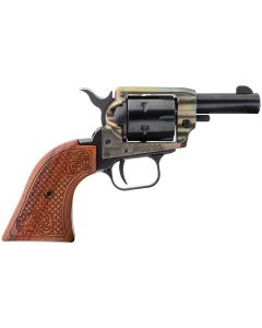 Heritage Barkeep Revolver - Simulated Case Hardened | .22 LR | 2.68" Barrel | 6rd | Custom Scroll Wood Grips