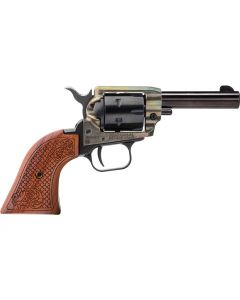 Heritage Barkeep Revolver - Simulated Case Hardened | .22 LR | 3.6" Barrel | 6rd | Custom Scroll Wood Grips