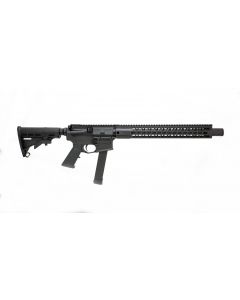 Brigade MFG BM-9 Forged Aluminum AR Rifle - Graphite Black | 9mm | 16" Barrel | 15" U-LOC Rail | Faux Can | Accepts Glock Mags