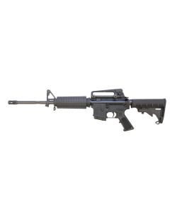 Bushmaster M4 Patrolman's Carry Handle-CA AR15 Rifle - Black | 5.56NATO | 16" Barrel | A2 Handguard w/ Detachable Carry Handle | A2 Flash Hider | M4 Collapsible Stock | Fixed 10rd Mag | CA Compliant