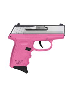 SCCY CPX-3 Sub-Compact Pistol - Stainless / Pink | .380 Auto | 3" Barrel | 10rd | No External Safety
