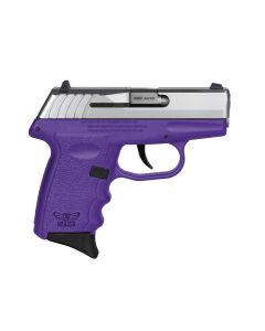 SCCY CPX-3 Sub-Compact Pistol - Stainless / Purple | .380 Auto | 3" Barrel | 10rd | No External Safety
