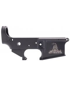 Anderson AM-15 Forged Stripped AR15 Lower Receiver - Black | Don't Tread On Me Logo