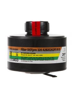 MIRA Safety DOTpro 320 40mm Gas Mask Filter - 7.5 Year Shelf Life | Fits CM-6M & CM-7M Gas Mask