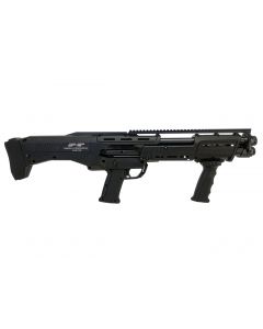 Standard Manufacturing DP-12 Pump Shotgun - Black | 12ga | 18 7/8" Double Barrel | 14rd | Ambidextrous safety and slide release