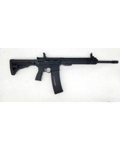 ET Arms Omega 15 Polymer AR Rifle - Black | 5.56 NATO | 16" barrel | 11" Poly M-LOK Rail | 60 Round Mag | Flip Up Sights | |ATI SR-1 Stock