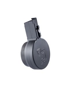 F5 MFG CZ Scorpion 9mm 50 Round Billet Aluminum Drum Magazine - Armor Black | Engraved w/ Scorpion