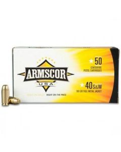 Armscor .40 S&W Pistol Ammo - 180 Grain | Full Metal Jacket