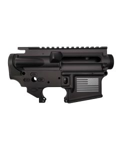 FosTech Tech-15 Stripped Receiver Set - Black | Includes Upper and Lower Receivers (Match Set)