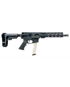 Faxon Firearms Bantam Forged Aluminum AR15 Pistol - Black | 9mm | 10.5" Barrel | 9" M-LOK Rail | SBA3 Arm Brace | Accepts Glock Mags