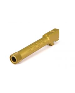 Faxon Firearms Match Series Glock G19 Flame Fluted Barrel 416R - Threaded | TiN (Gold) PVD