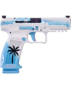 CANIK Signature Series METE SFT Pistol - Miami Days (White) | 9mm | 4.46" Barrel | 1 - 20rd & 1 - 18rd Mag | Full Accessory Kit
