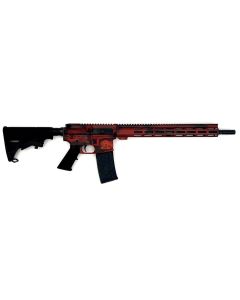 GLFA AR15 Rifle - Battleworn Lipstick Red | .223 Wylde | 16" Heavy Barrel | 15.25" M-LOK Handguard