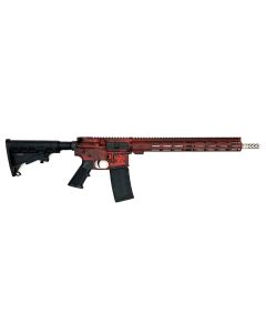 GLFA AR15 Rifle - Battleworn Lipstick Red | .223 Wylde | 16" Heavy Stainless Steel Barrel | 15.25" M-LOK Handguard