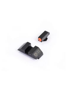 Night Fision Glock Tritium Night Sight Set - Orange Front | Black Square Notch Rear | Fits Glock 20, 21, 29, 30, 36, 40, 41