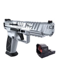 CANIK SFx RIVAL-S Pistol - Chrome | 9mm | 5" Barrel | 2 - 18rd Mag | MeCanik MO2 Optic | Steel Frame