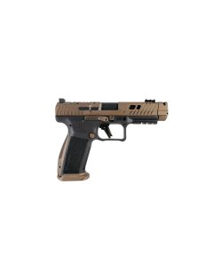 Canik TTI Combat | 4.6" Ported and Fluted Barrel | Canik Compensator | TTI Bronze | 9mm | 18rd | 2 Mags