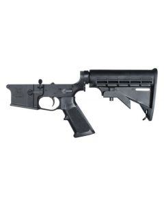 KE Arms KE-15 Billet Complete AR15 Lower Receiver - Black | M4 Rifle Buttstock