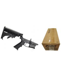 KE Arms KE-9 Billet Complete Glock 9mm Lower - Black | M4 Buttstock | SLT Trigger | Ambi Selector Bundled w/ One  PMC Bronze 9mm Luger Handgun Ammo - 115 Grain | FMJ | 1 Case (20 boxes)
